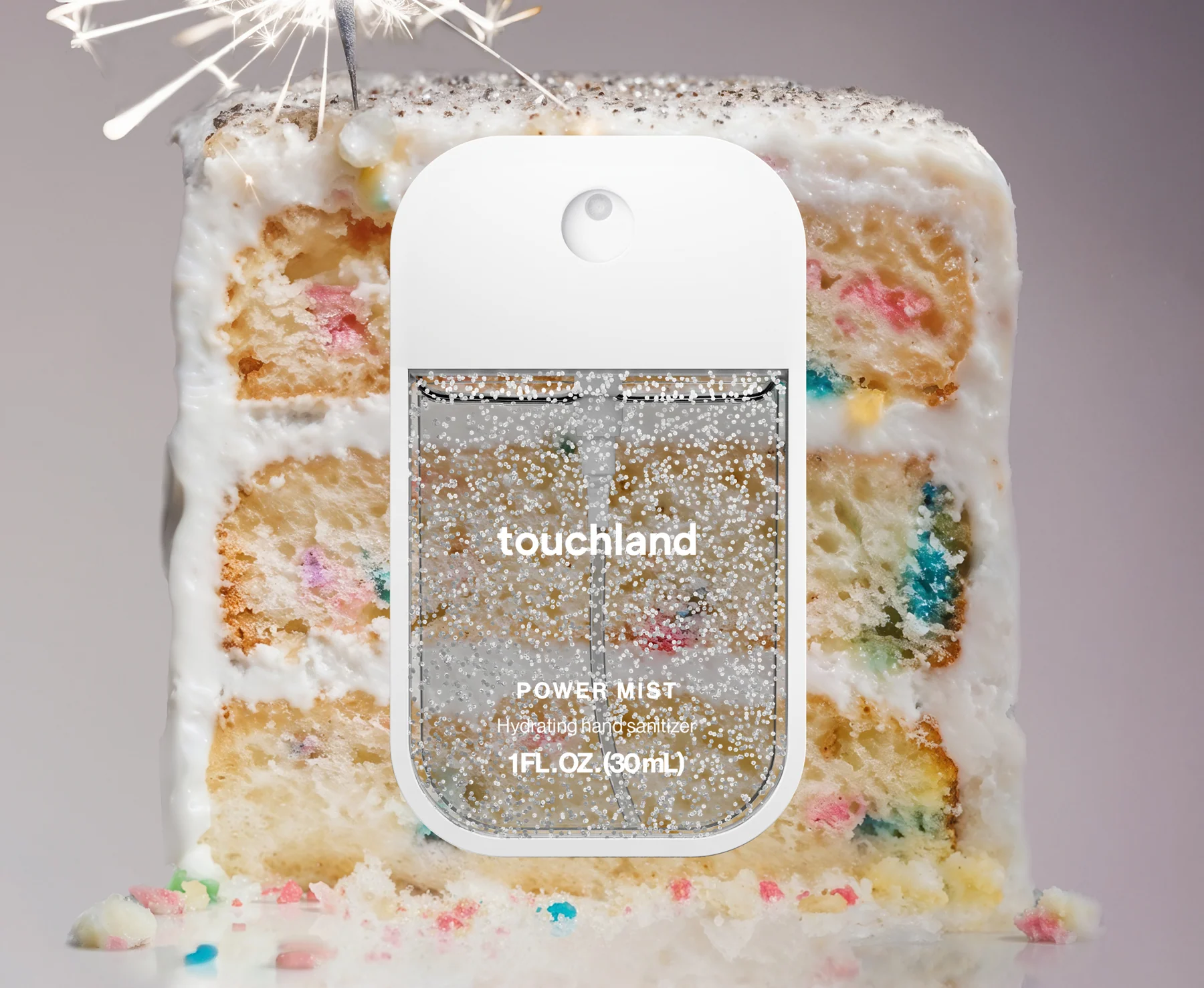 Hand Sanitizer Confetti Cake