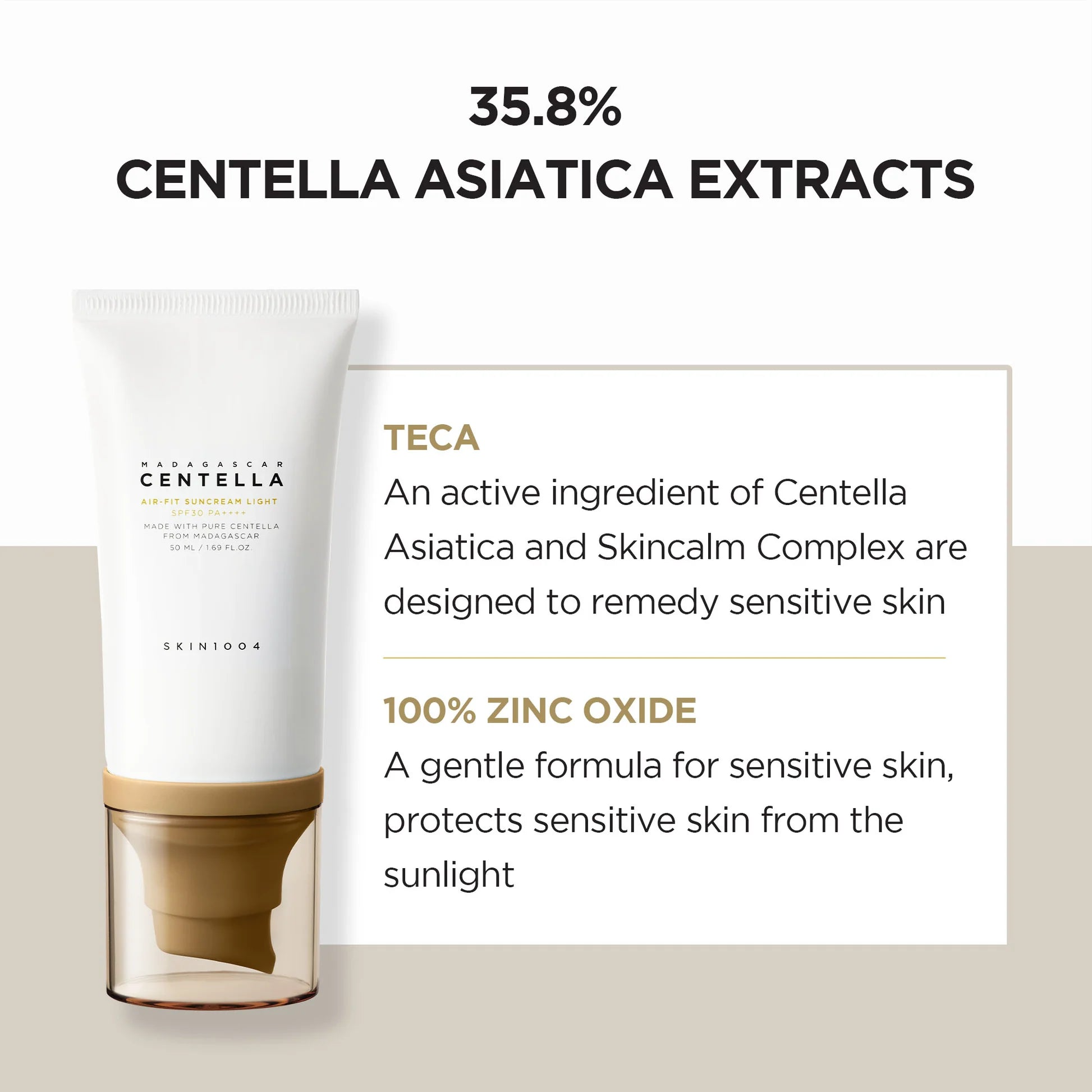 SKIN1004 Madagascar Centella Air Fit Suncream Light [50ml]