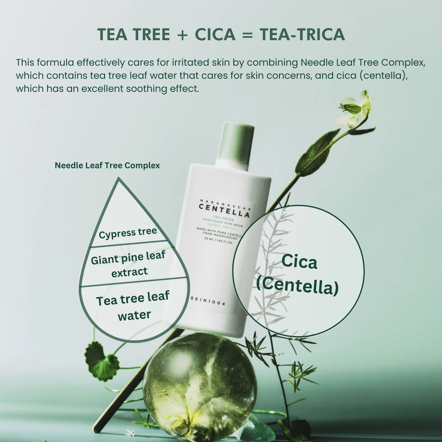 SKIN1004 Madagascar Centella Tea-Trica Soothing Sun Milk [50ml]