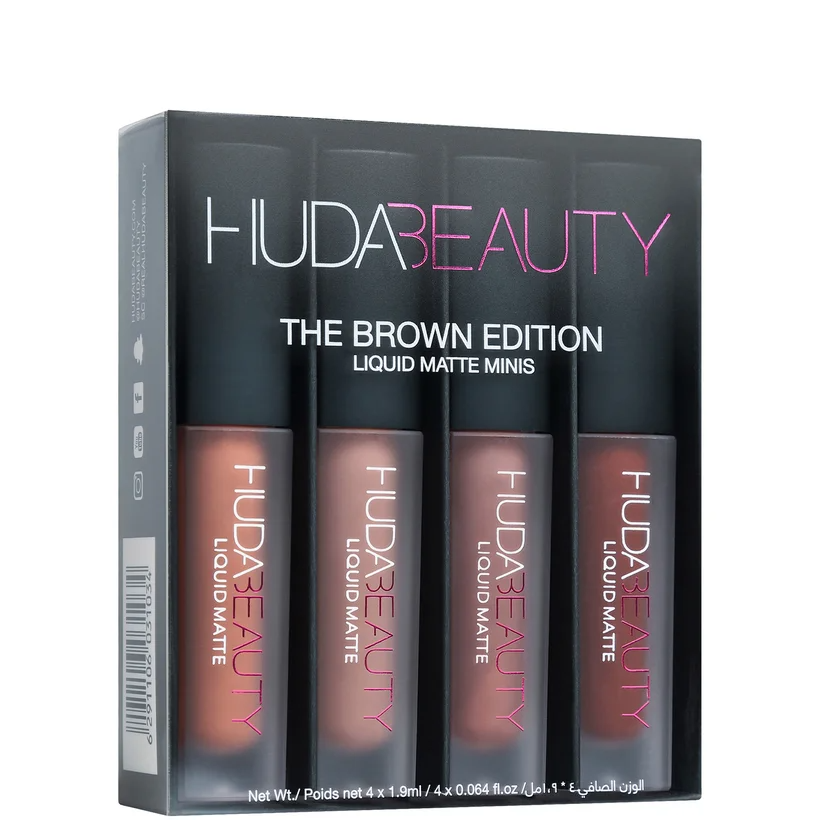 Huda Beauty Mini Matte Liquid Lipstick Set 1.9 mL Each (4-Piece Set)
