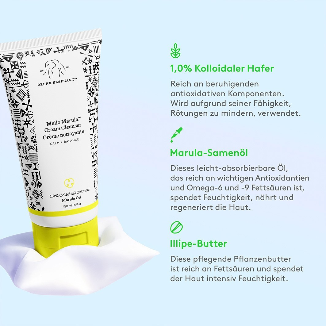 Drunk Elephant Mello Marula Cream Cleanser Facial Cleansing Foam